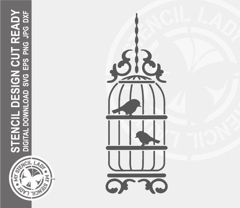 Birdcage 106 Stencil Digital Download Laser Cricut Cut Ready Design Templates SVG PNG JPG EPS DXF Files