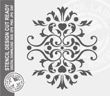 Flourish 163 Stencil Digital Download Laser Cricut Cut Ready Design Templates SVG PNG JPG EPS DXF Files