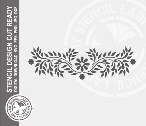 Bone Inlay Floral 856 Stencil Digital Download Laser Cricut Cut Ready Design Templates SVG PNG JPG EPS DXF Files