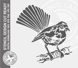 Willy Wagtail 937 Stencil Digital Download Laser Cricut Cut Ready Design Template SVG PNG JPG EPS DXF Files