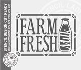 Farm Fresh Milk 986 Stencil Digital Download Laser Cricut Cut Ready Design Templates SVG PNG JPG EPS DXF Files