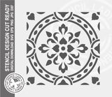 Tile Pattern 1002 Stencil Digital Download Laser Cricut Cut Ready Design Template SVG PNG JPG EPS DXF Files