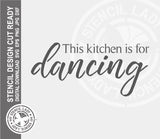 Kitchen Dancing 1144 Stencil Digital Download Laser Cricut Cut Ready Design Template SVG PNG JPG EPS DXF Files
