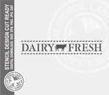 Dairy Fresh 1273 Stencil Digital Download Laser Cricut Cut Ready Design Templates SVG PNG JPG EPS DXF Files
