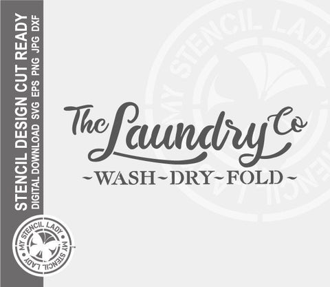 The Laundry Co 1274 Stencil Digital Download Laser Cricut Cut Ready Design Template SVG PNG JPG EPS DXF Files