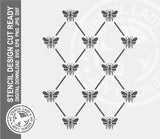 Bee Trellis 1326 Stencil Digital Download Laser Cricut Cut Ready Design Templates SVG PNG JPG EPS DXF Files