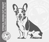 French Bulldog 1432 Stencil Digital Download Laser Cricut Cut Ready Design Templates SVG PNG JPG EPS DXF Files