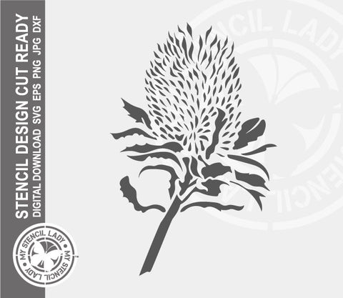 Banksia 1464 Stencil Digital Download Laser Cricut Cut Ready Design Templates SVG PNG JPG EPS DXF Files