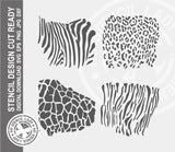 Animal Patterns 1468 Stencil Digital Download Laser Cricut Cut Ready Design Templates SVG PNG JPG EPS DXF Files