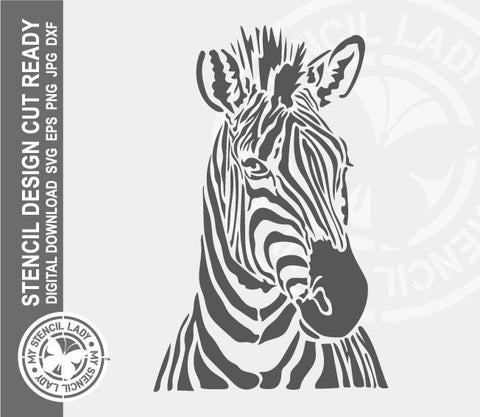 Zebra 1506 Stencil Digital Download Laser Cricut Cut Ready Design Template SVG PNG JPG EPS DXF Files