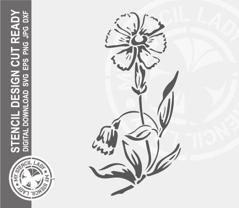 Flower 1520 Stencil Digital Download Laser Cricut Cut Ready Design Templates SVG PNG JPG EPS DXF Files