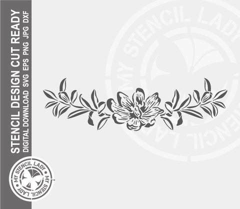 Flower Garland 1536 Stencil Digital Download Laser Cricut Cut Ready Design Templates SVG PNG JPG EPS DXF Files