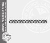 Fish Scales Border 1667 Stencil Digital Download Laser Cricut Cut Ready Design Templates SVG PNG JPG EPS DXF Files