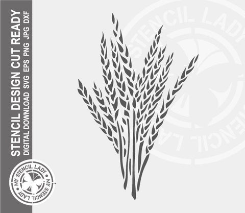 Wheat Farmhouse 1672 Stencil Digital Download Laser Cricut Cut Ready Design Template SVG PNG JPG EPS DXF Files