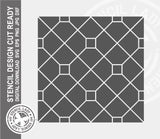 Tile Pattern Classic 1738 Stencil Digital Download Laser Cricut Cut Ready Design Template SVG PNG JPG EPS DXF Files