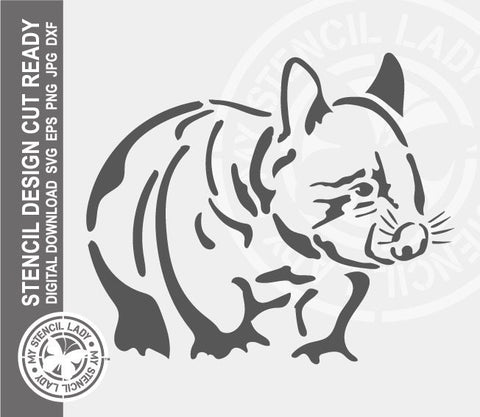 Wombat 1753 Stencil Digital Download Laser Cricut Cut Ready Design Template SVG PNG JPG EPS DXF Files