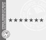 Stars Border 1613 Stencil Digital Download Laser Cricut Cut Ready Design Template SVG PNG JPG EPS DXF Files