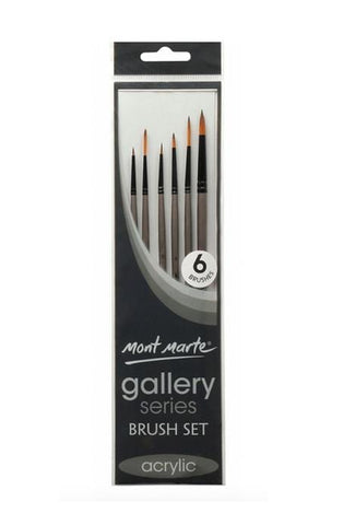 Gallery Series Brush Set Acrylic 6pce