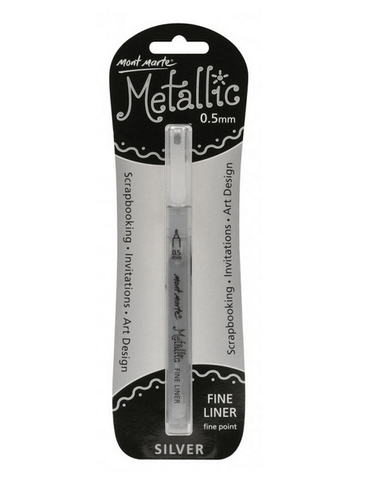 Mont Marte Studio Art Pens Silver Metallic Fine Point Marker Silver Metallic Fine Point Marker Chalk Painting Furniture Decor Stencils