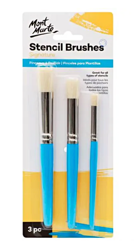 Stencil Brush Set 3pce - Mont Marte