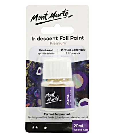 Mont Marte Studio Paint Premium Iridescent Foil Paint 20ml Iridescent Foil Paint Chalk Painting Furniture Decor Stencils