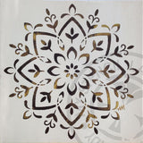 Mandala Canvas Art Golden - My Stencil Lady Australian Made Stencils Mandala Vintage Craft Scrapbooking