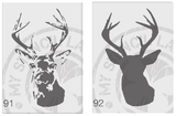 Deer Hand Drawn Illustration Stencil 091 Reusable Animals Fauna and Wildlife Stencils and Templates