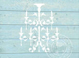 Chandelier Stencil 053 French and Paris France Style Designs in Reusable Stencils and Templates