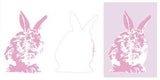 Bunny Rabbit Easter Stencil 096 Rabbits and Celebration Eggs Reusable Stencils and Templates