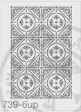 Tile Pattern Stencil 739 Repeating and Continuous Floor and Wall Reusable Stencils