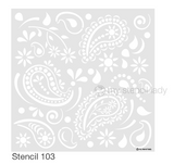 Paisley Stencil 103 Plants and Floral Repeatable Patterns Templates and Stencils for Kids Decor