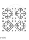 My Stencil Lady Stencil Large - 4up - 185mm Cutout (Sheet Size 200x200mm) Stencil 239 Chalk Painting Furniture Decor Stencils