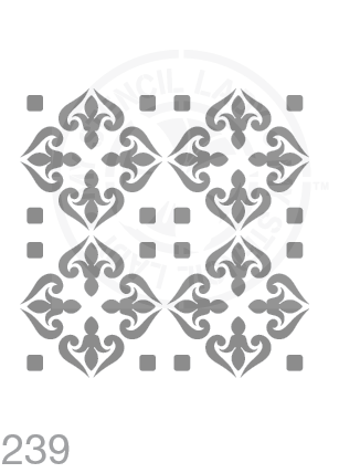 My Stencil Lady Stencil Large - 4up - 185mm Cutout (Sheet Size 200x200mm) Stencil 239 Chalk Painting Furniture Decor Stencils