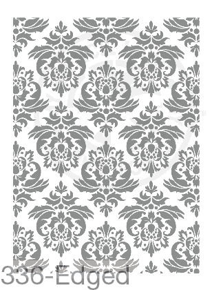 My Stencil Lady Stencil XXLarge - Edged - 100x116mm Individual Damask within Pattern, Full Cutout 285x390mm including overlap (Sheet size 300x410mm) Stencil 336 Chalk Painting Furniture Decor Stencils