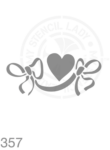 Love Hearts Flourish Stencil 357 Decorative Flourishes and Feature Stencils and Templates