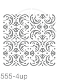 My Stencil Lady Stencil Large - 4up Squared - 185mm Full Cutout (Sheet Size 200x200mm) Stencil 555 Chalk Painting Furniture Decor Stencils