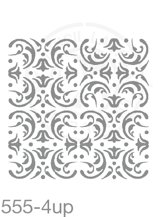 My Stencil Lady Stencil Large - 4up Squared - 185mm Full Cutout (Sheet Size 200x200mm) Stencil 555 Chalk Painting Furniture Decor Stencils