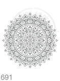My Stencil Lady Stencil XXXLarge - 450mm Full Mandala Design Cutout (Sheet size 465x465mm) Stencil 691 Chalk Painting Furniture Decor Stencils