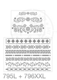 My Stencil Lady Stencil Set - #795 Large (Sheet Size 210x295mm) + #796 XXLarge (Sheet size 300x420mm) Stencil 795 Chalk Painting Furniture Decor Stencils