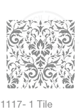 My Stencil Lady Stencil XLarge Sq 1 Tile - 285mm Cutout (Sheet Size 300x300mm) Stencil 1117 Chalk Painting Furniture Decor Stencils