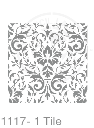 My Stencil Lady Stencil XLarge Sq 1 Tile - 285mm Cutout (Sheet Size 300x300mm) Stencil 1117 Chalk Painting Furniture Decor Stencils