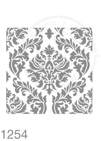 Damask Stencil 1254 Repeatable Traditional and Modern Wallpaper Patterns Templates and Stencils