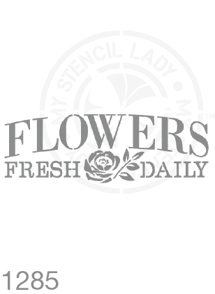 Fresh Flowers Daily Rose Stencil 1285 Plants and flowers reusable stencils