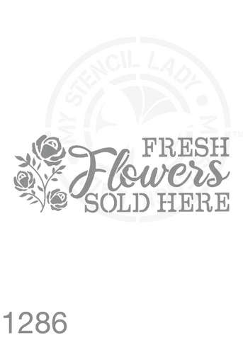 Fresh Flowers Stencil 1286 Roses and Flowers Reusable Floral Stencils and Templates