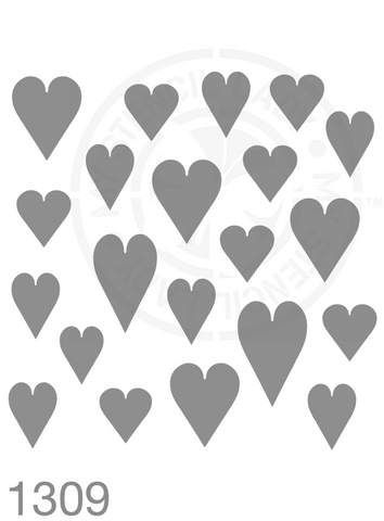 Love Hearts Stencil 1309 Repeatable Patterns Templates and Stencils for Kids Decor