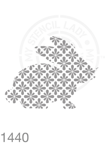 Patterned Silhouette Rabbit Stencil 1440 Unique Designs and Patterns in Stencils and Templates