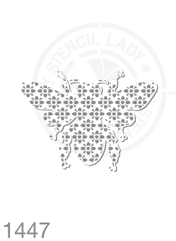 Patterned Silhouette Bee Stencil 1447 Unique Designs and Patterns in Stencils and Templates