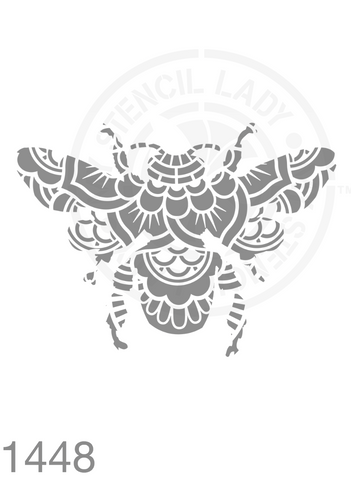Patterned Silhouette Bee Stencil 1448 Unique Designs and Patterns in Stencils and Templates