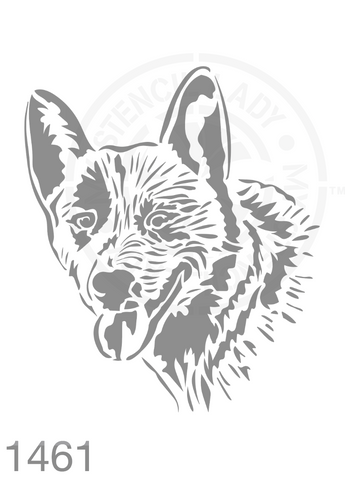 Dog Hand Drawn Illustration Stencil 1461 Reusable Animals Fauna and Wildlife Stencils and Templates