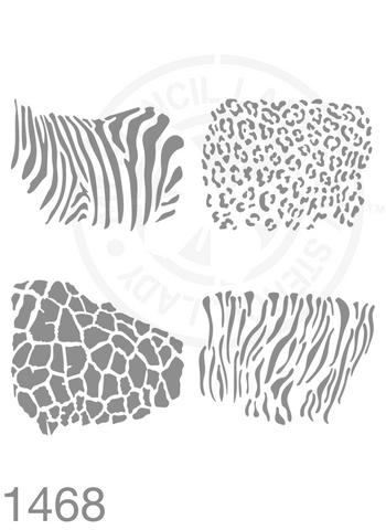 Wild Prints Stencil 1468 Reusable Animals Fauna and Wildlife Stencils and Templates